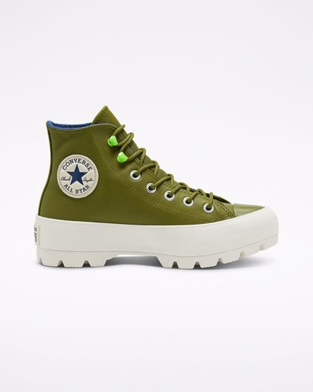 Zapatillas Altas Converse Chuck Taylor All Star Lugged Winter Mujer Verde Oliva Oscuro Azul Marino | PE L54072